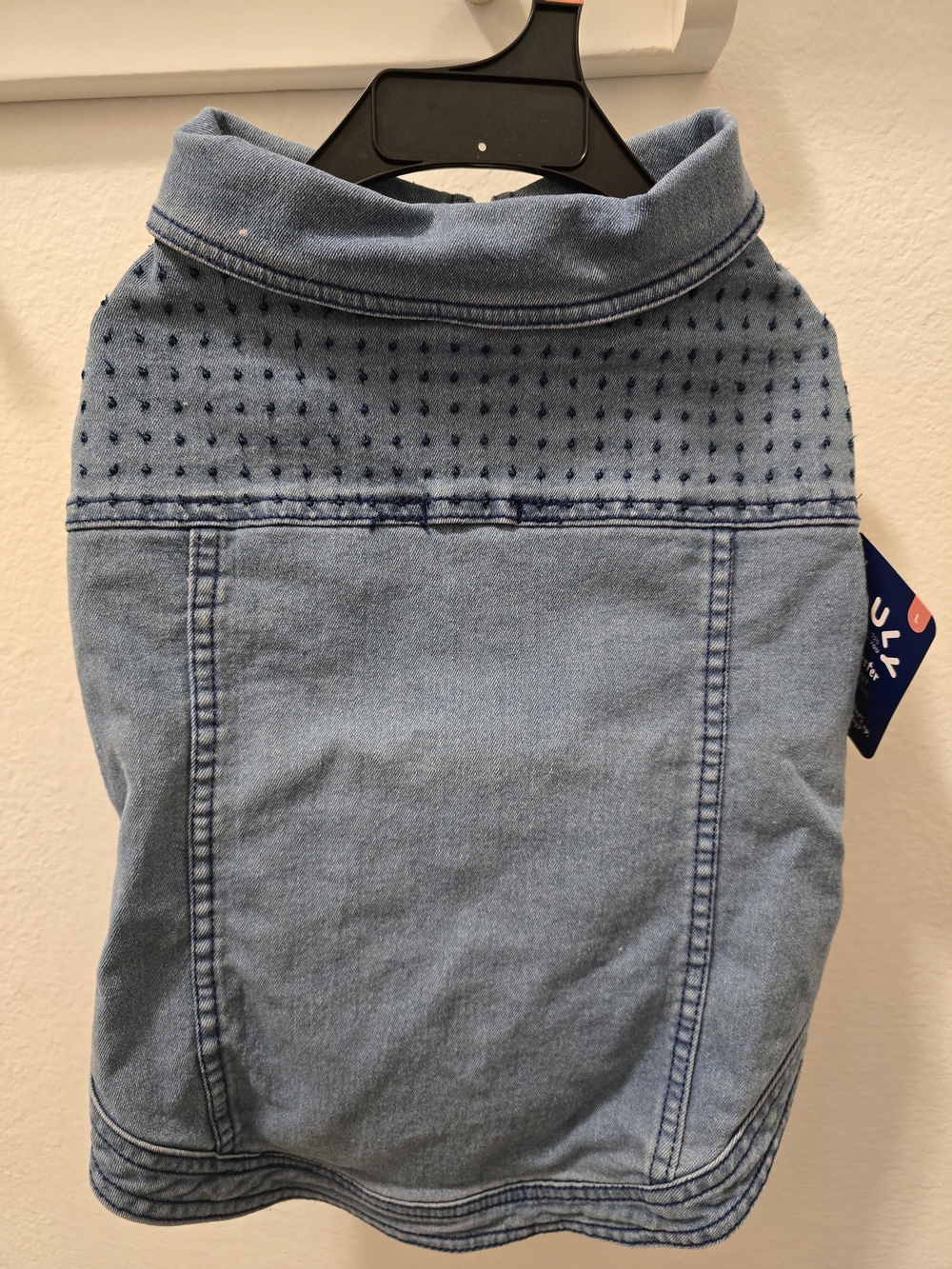 Light Blue Denim-Style Dog Jacket - L (17-19 IN)